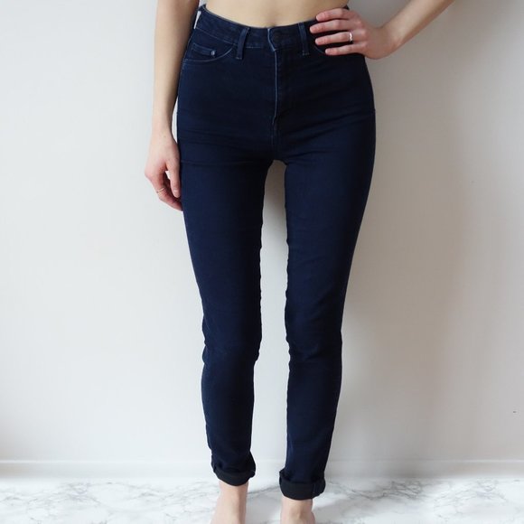 Navy Blue Skinny Pants - Picture 2 of 2